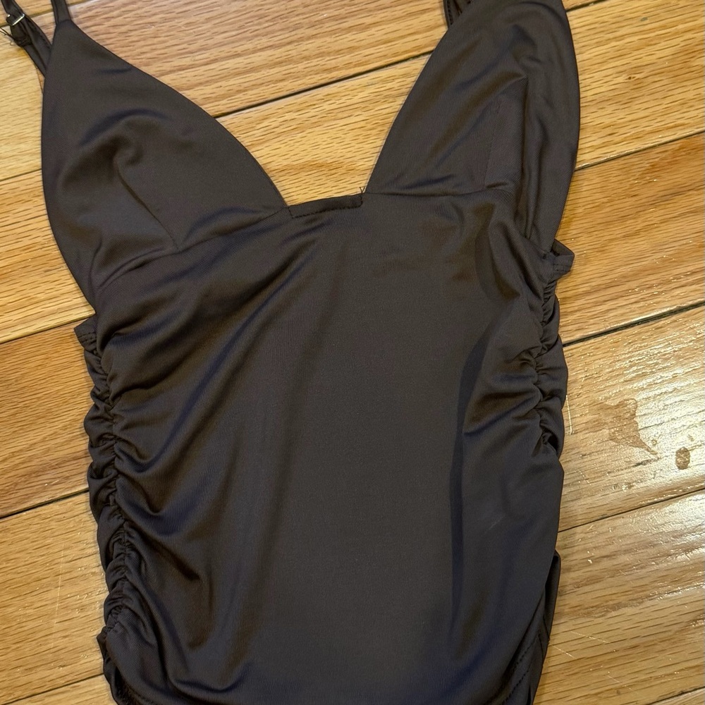 Brown Runched Top